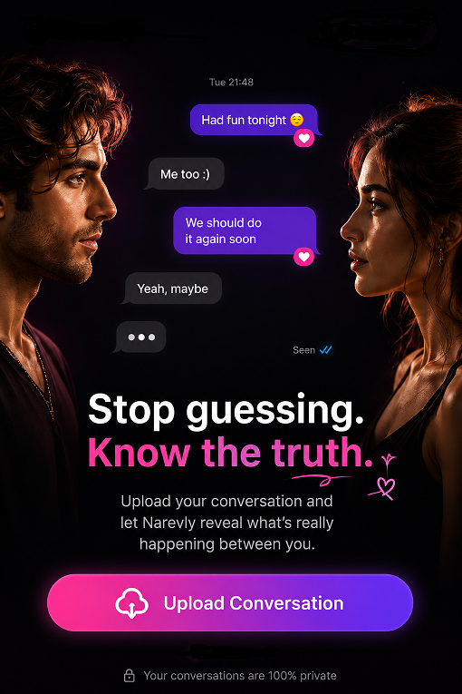 Two people with conversation messages
